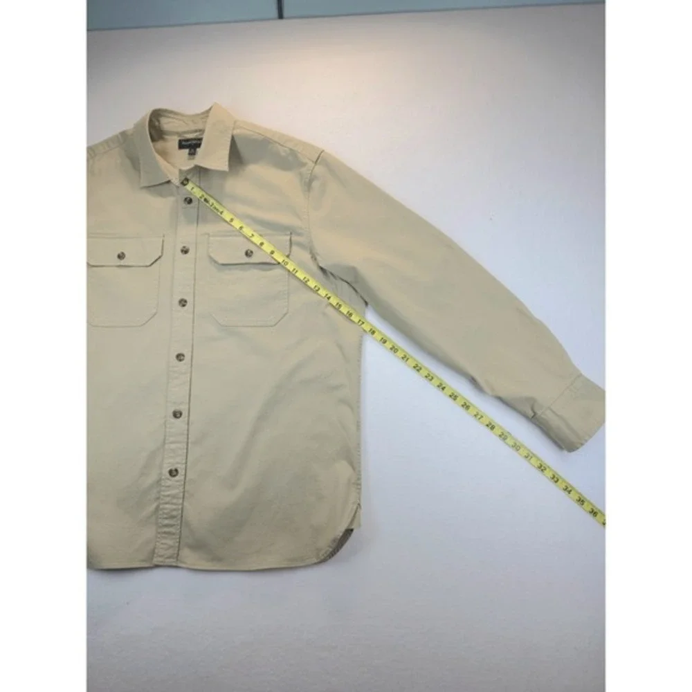 Banana‎ Republic Men's XL Khaki Utility Shirt Long Sleeve Cotton Stretch FA21